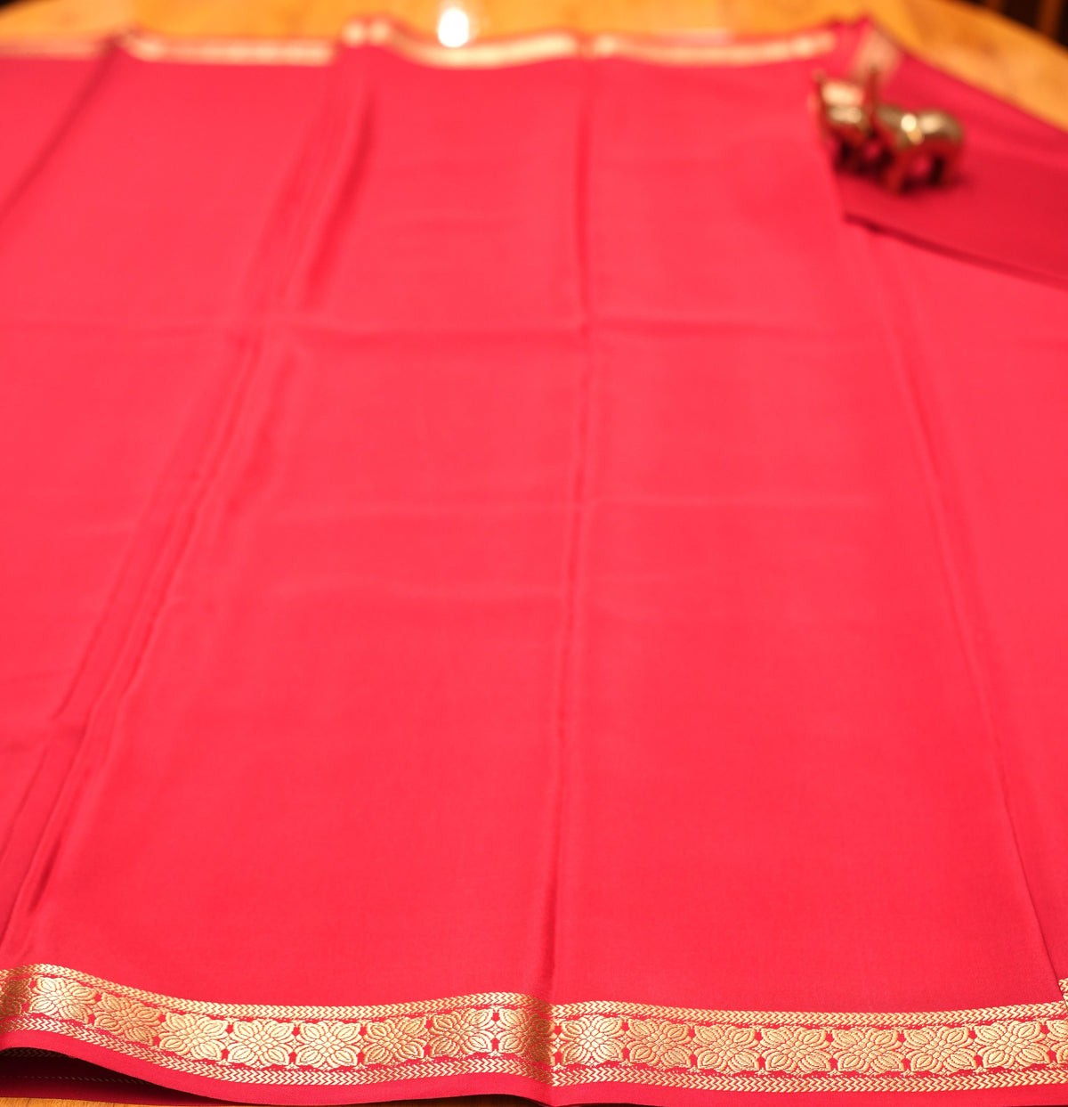 RED MYSORE SILK SAREE