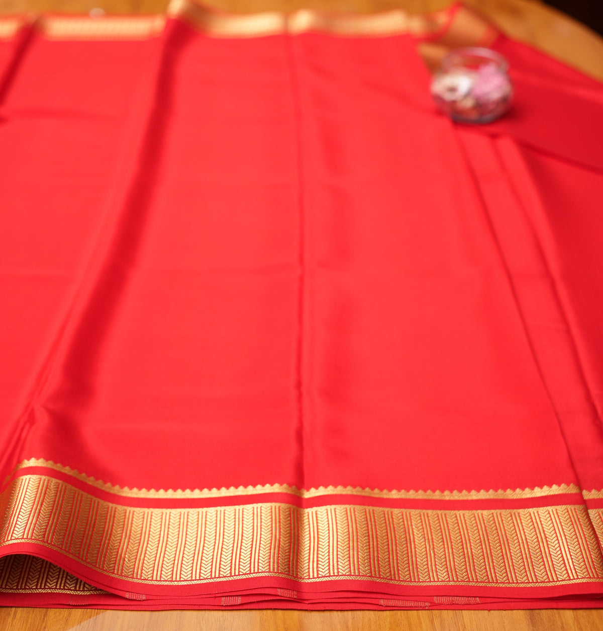 RED MYSORE SILK SAREE