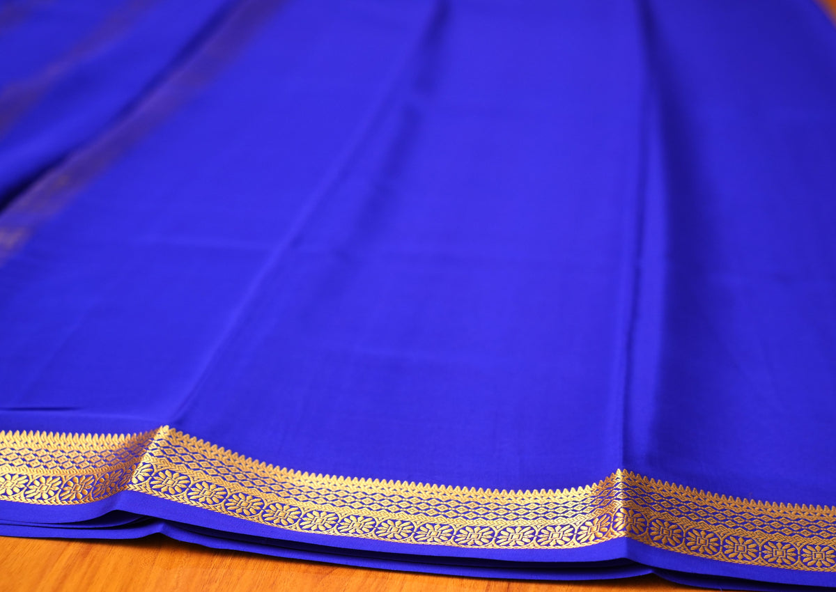 ROYAL BLUE MYSORE SILK SAREE