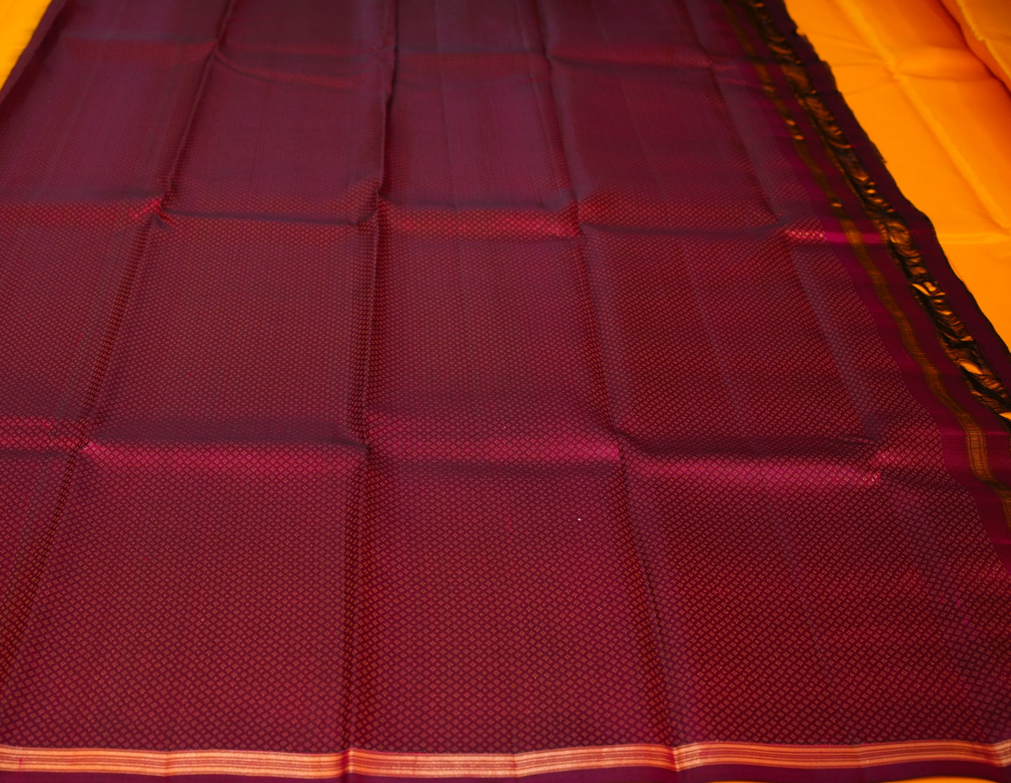 YELLOW KANCHIPURAM SILK SAREE