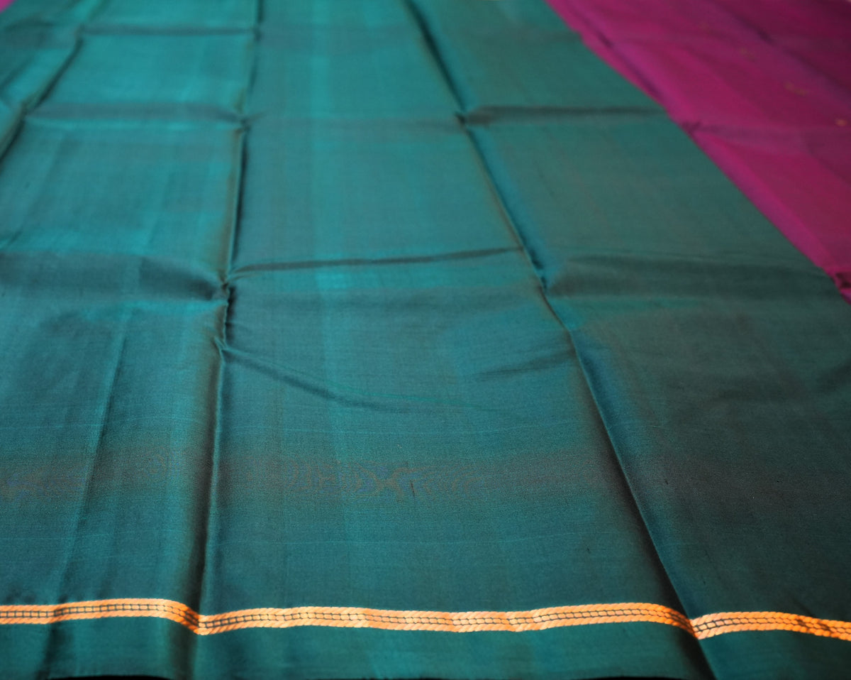 DARK PURPLE KANCHIPURAM SILK SAREE