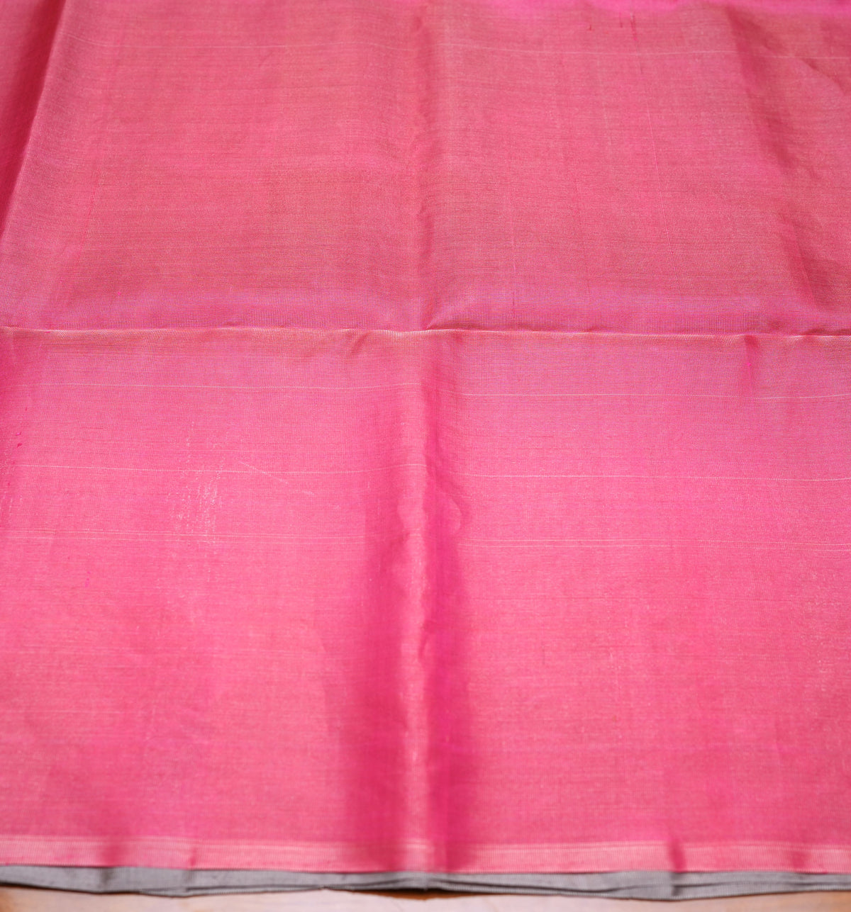 GREY AND PINK KANCHIPURAM SOFT SILK SAREE