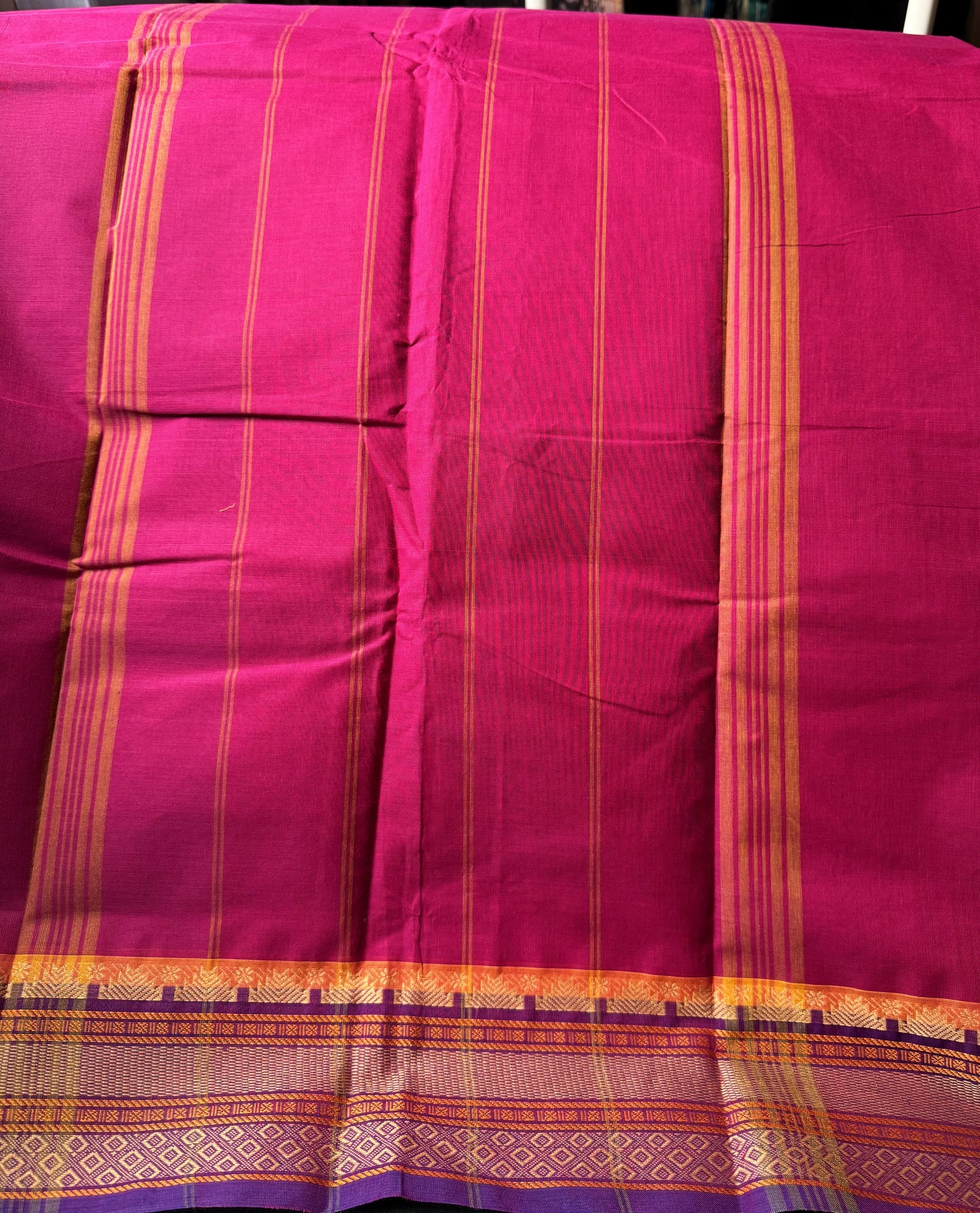 MAGENTA PINK CHETTINAD COTTON SAREE