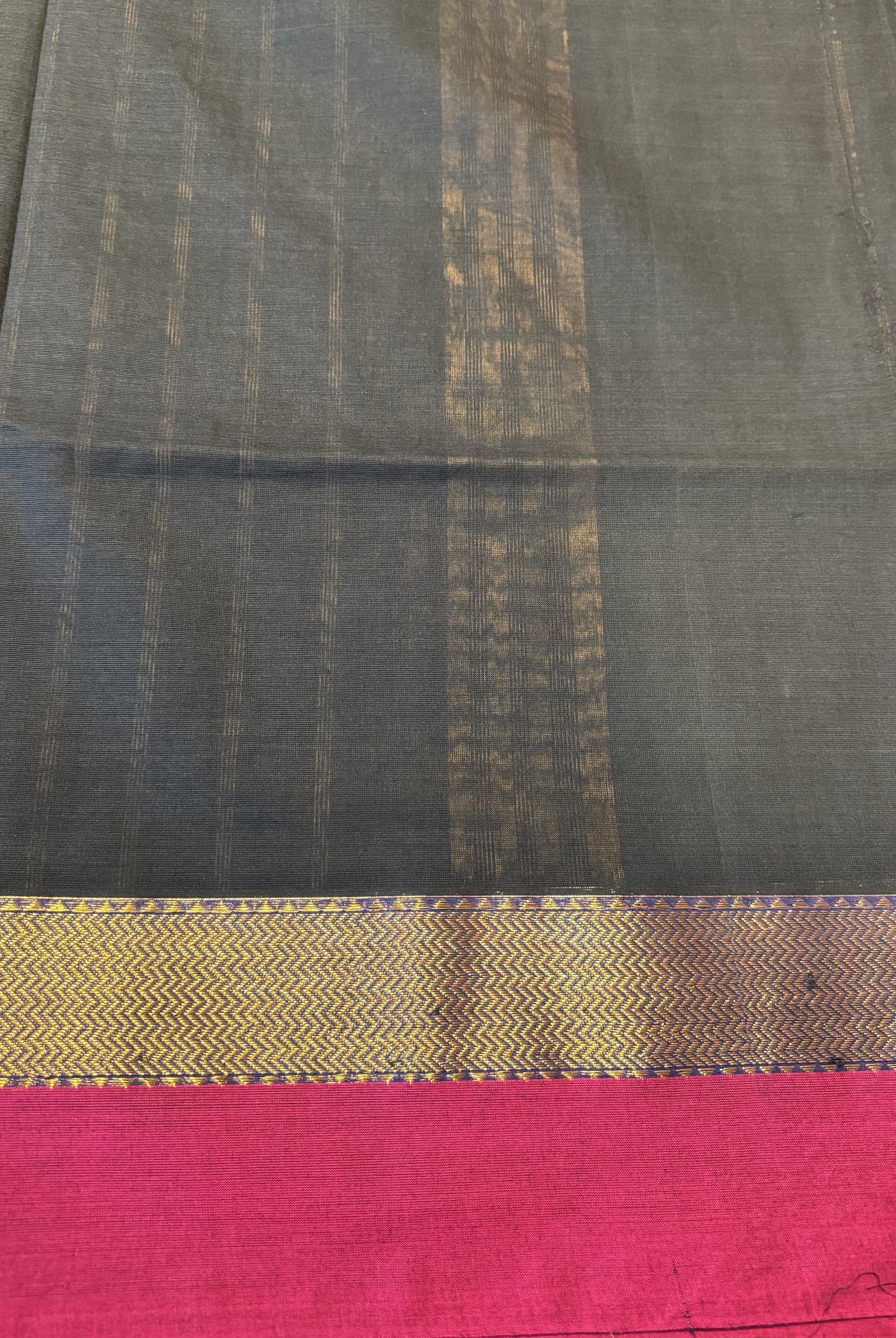 BLACK STRIPES CHETTINAD COTTON SAREE