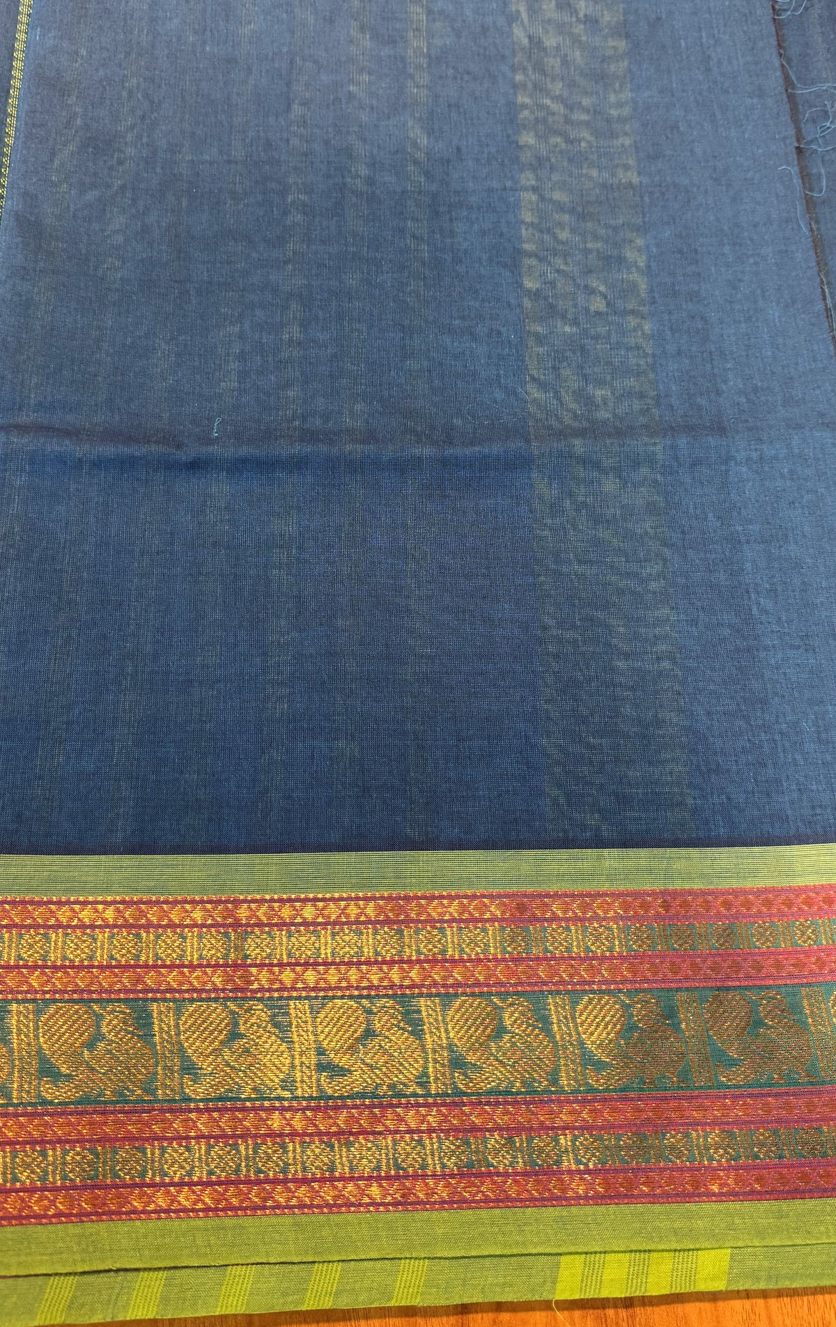 INK BLUE STRIPES CHETTINAD COTTON SAREE