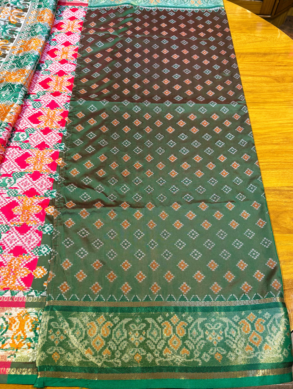RANI PINK POCHAMPALLY IKKAT SAREE
