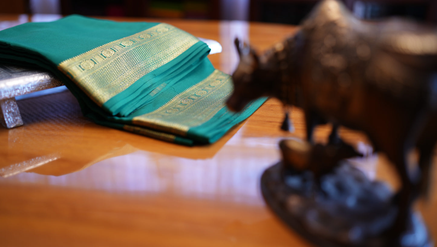 RAMA GREEN MYSORE SILK SAREE