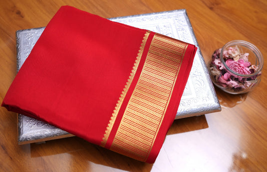 RED MYSORE SILK SAREE
