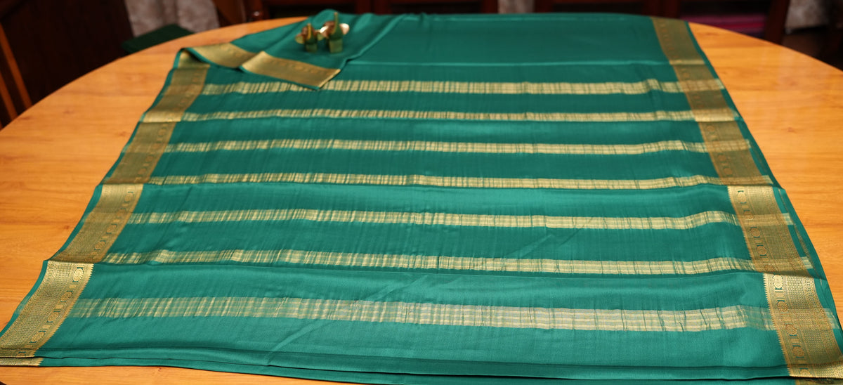 RAMA GREEN MYSORE SILK SAREE