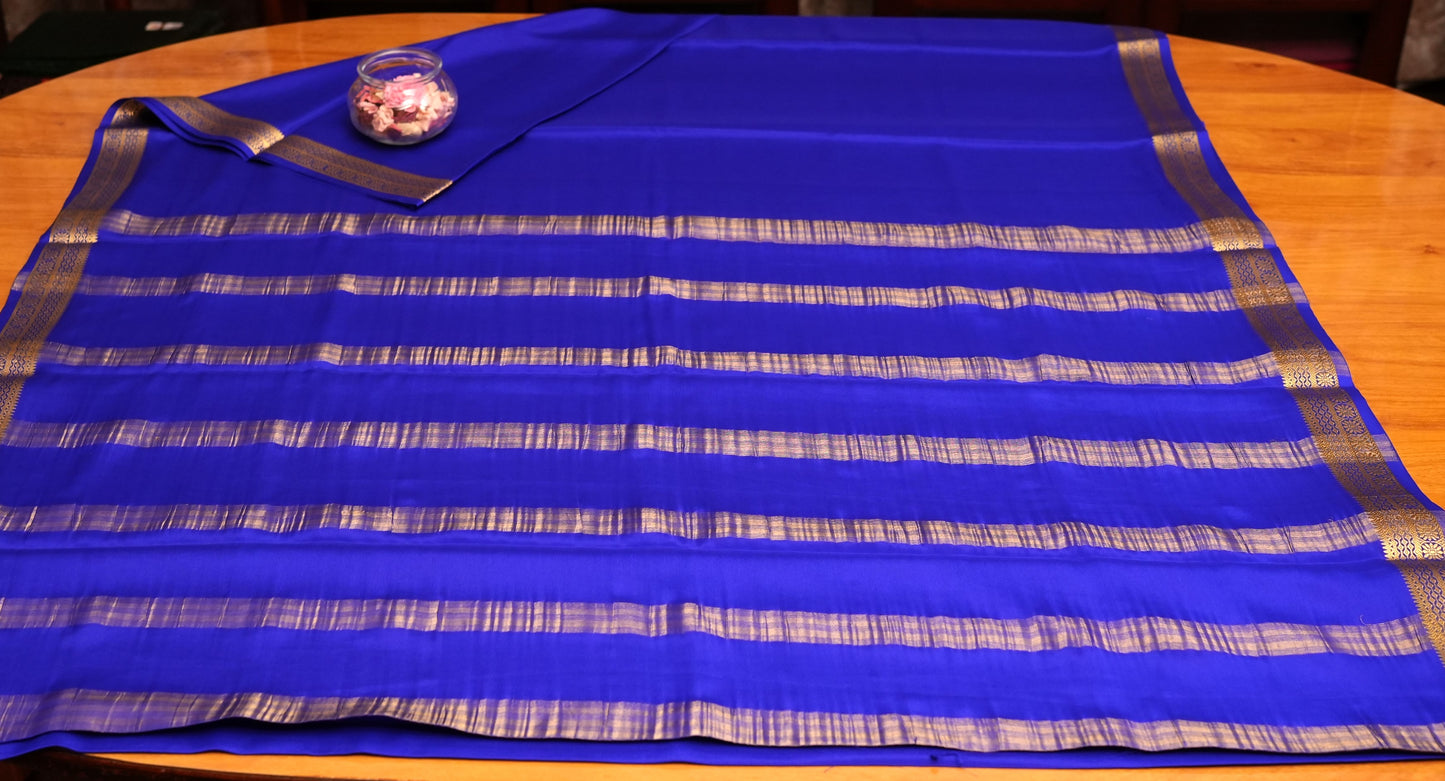 ROYAL BLUE MYSORE SILK SAREE