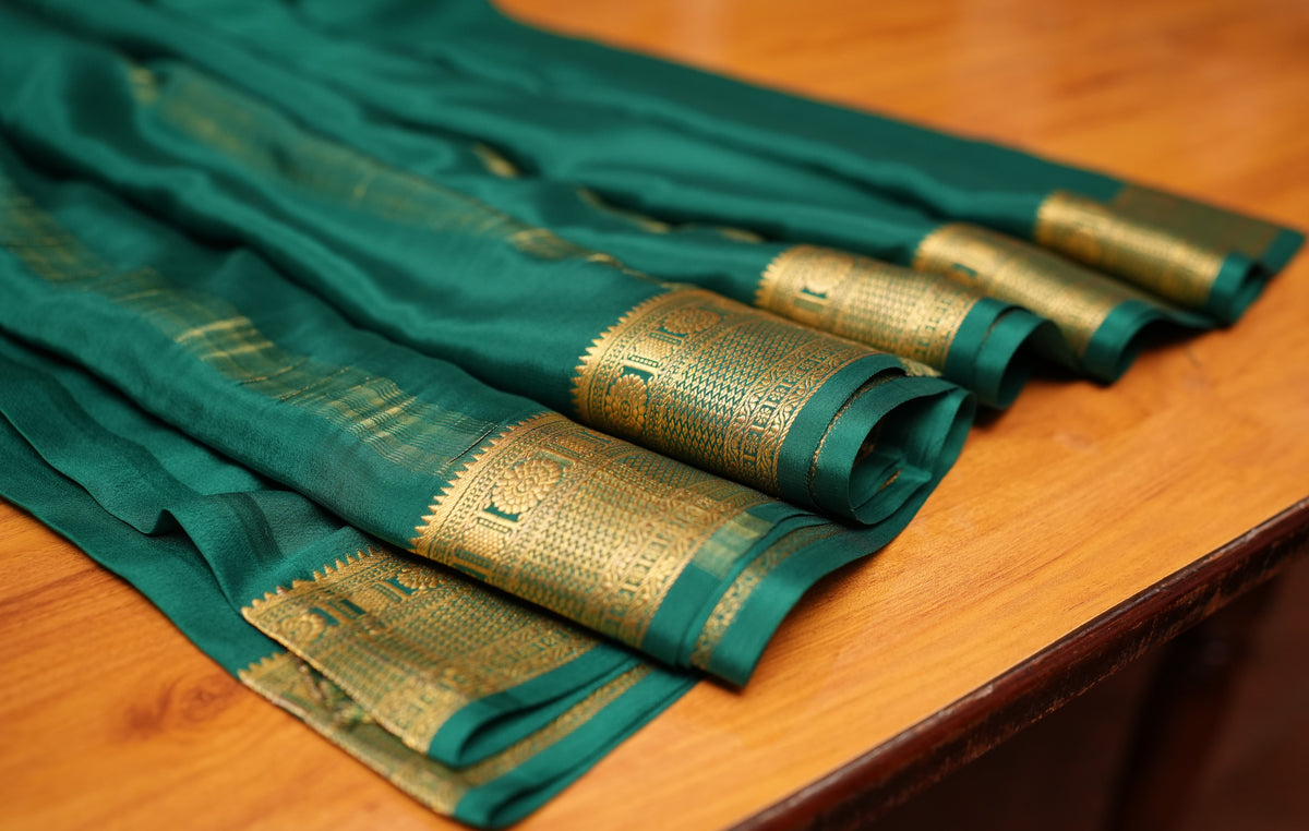 RAMA GREEN MYSORE SILK SAREE