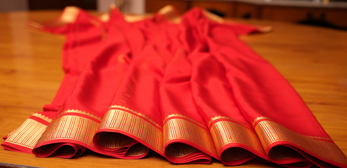 RED MYSORE SILK SAREE