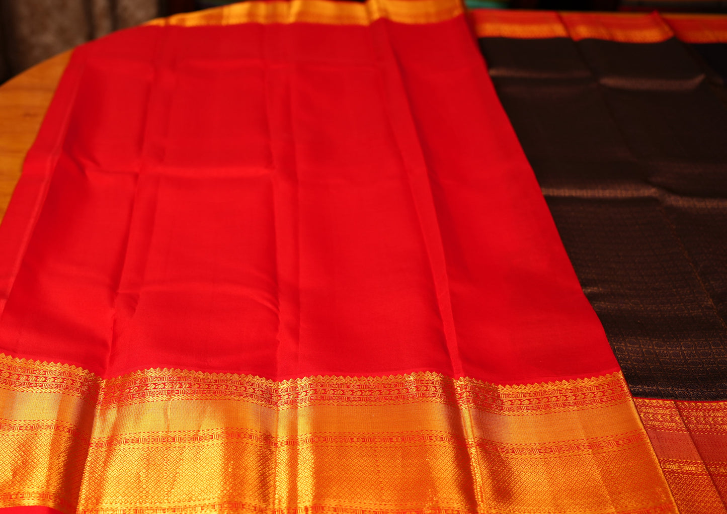 PURPLE BROCADE KANCHIPURAM SILK SAREE