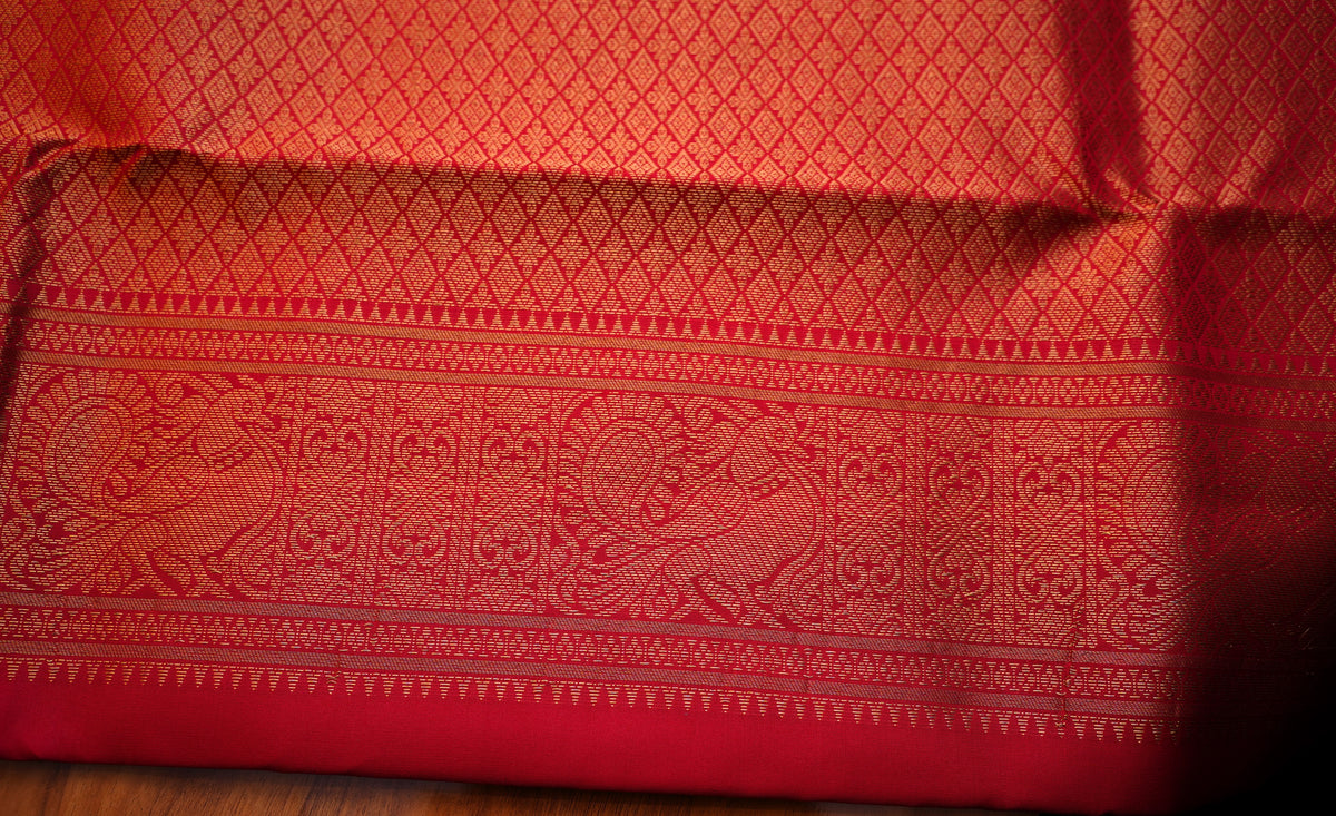 GREEN BROCADE KANCHIPURAM SILK SAREE