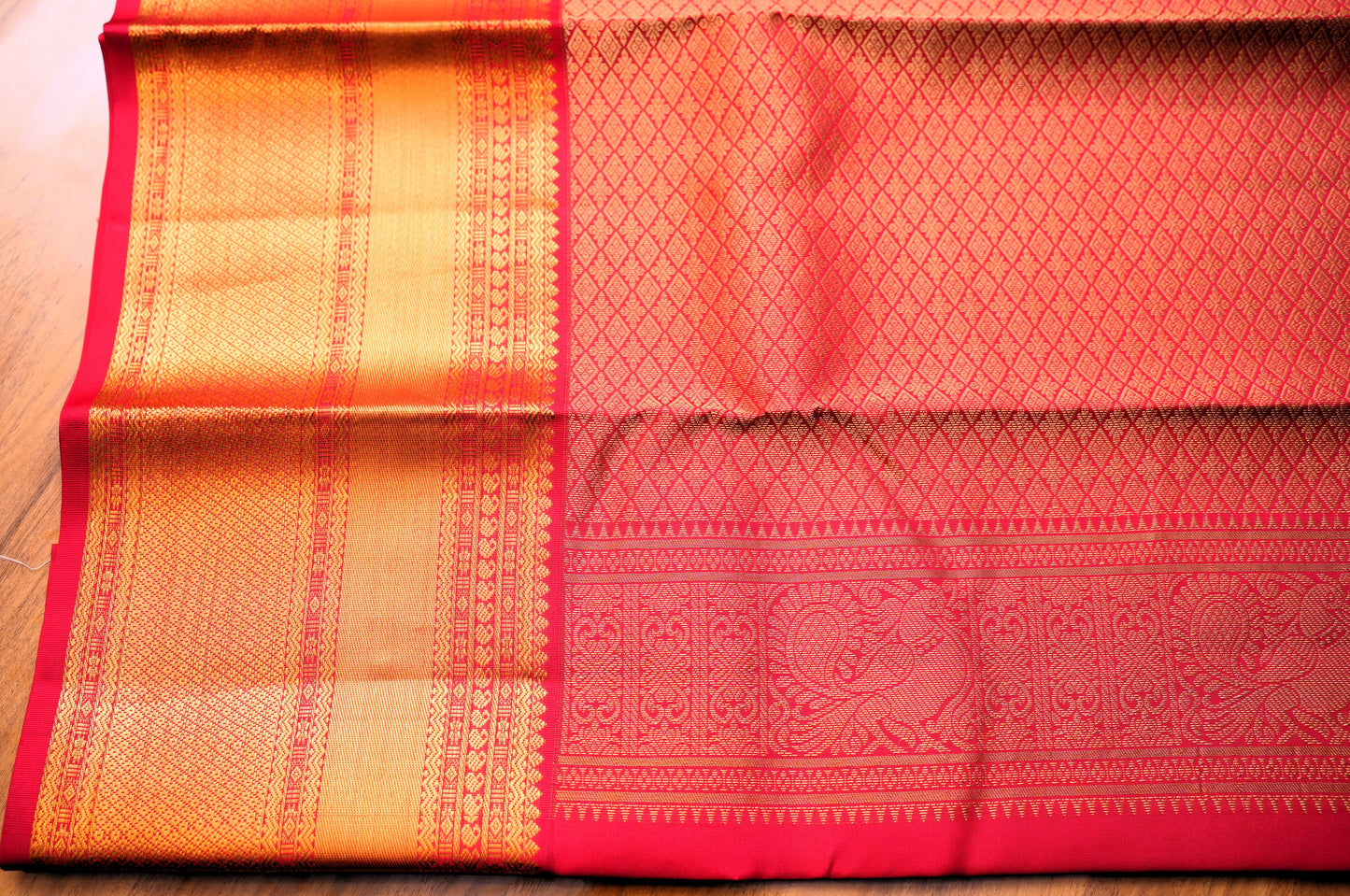 GREEN BROCADE KANCHIPURAM SILK SAREE