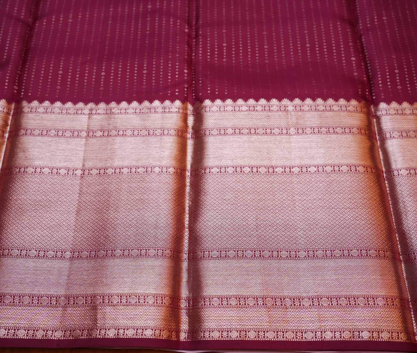 PLUM PURPLE BROCADE KANCHIPURAM SILK SAREE