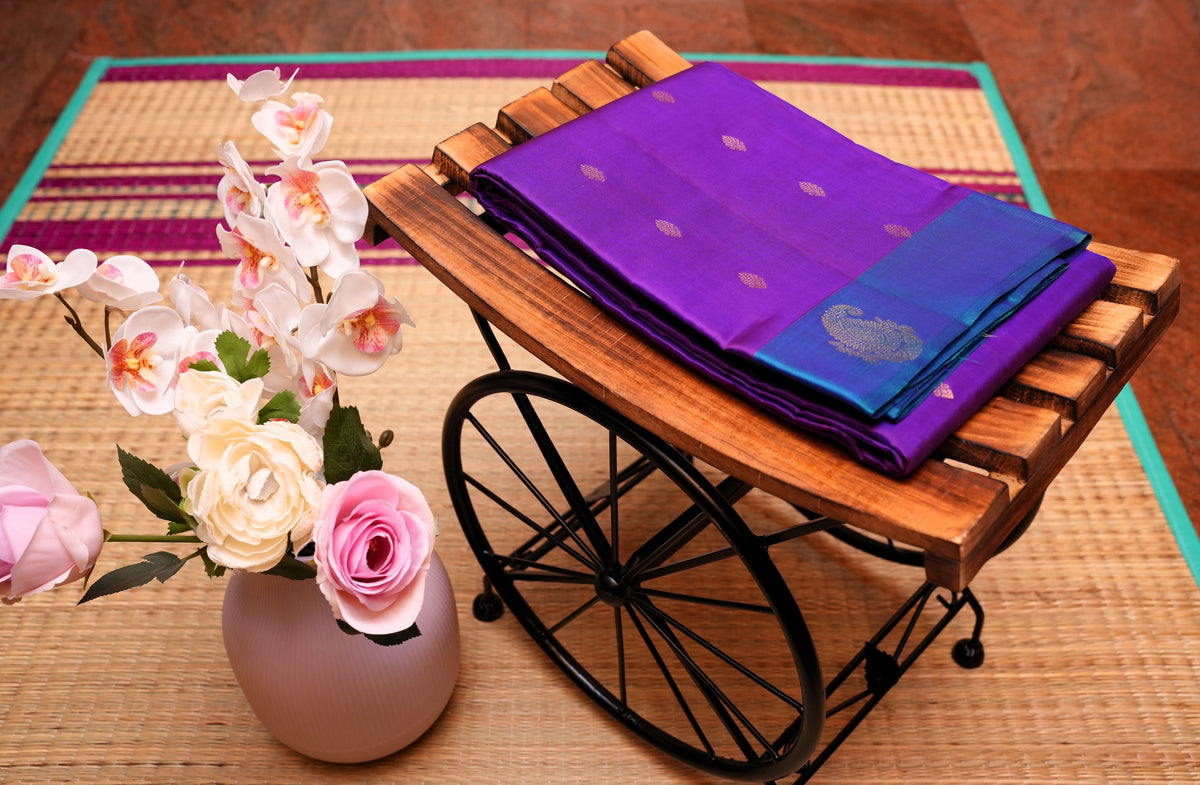 PURPLE KANCHIPURAM SILK SAREE