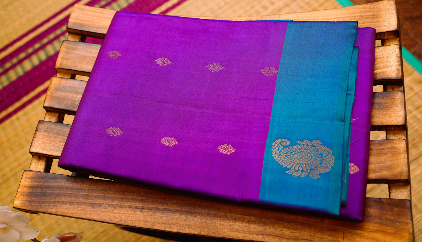 PURPLE KANCHIPURAM SILK SAREE