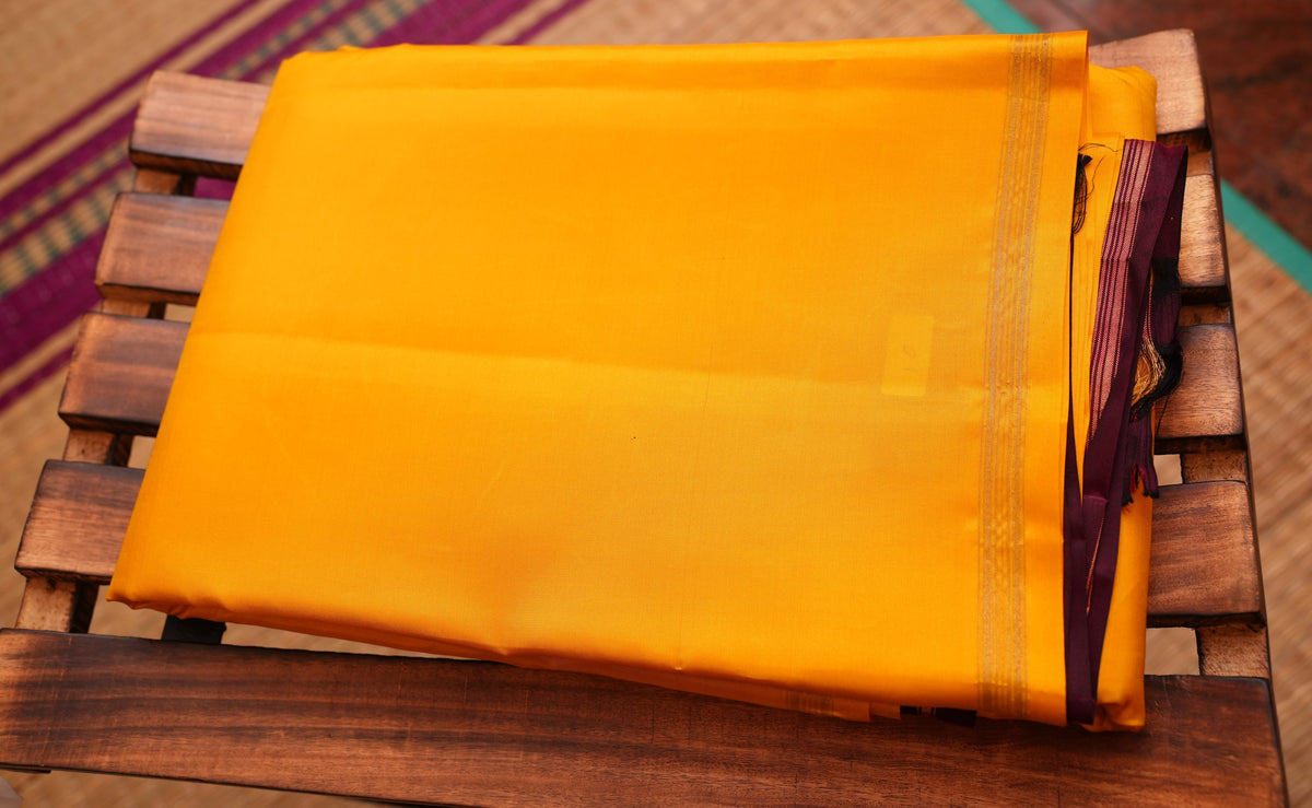 YELLOW KANCHIPURAM SILK SAREE