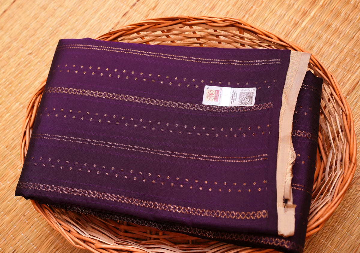 PURPLE KANCHIPURAM SILK SAREE