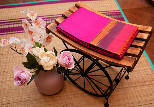 PINK KANCHIPURAM SILK SAREE