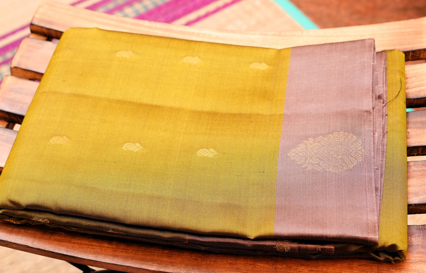 MEHENDI GREEN KANCHIPURAM SILK SAREE