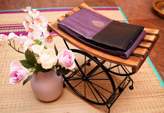 LAVENDER PURPLE KANCHIPURAM SILK SAREE