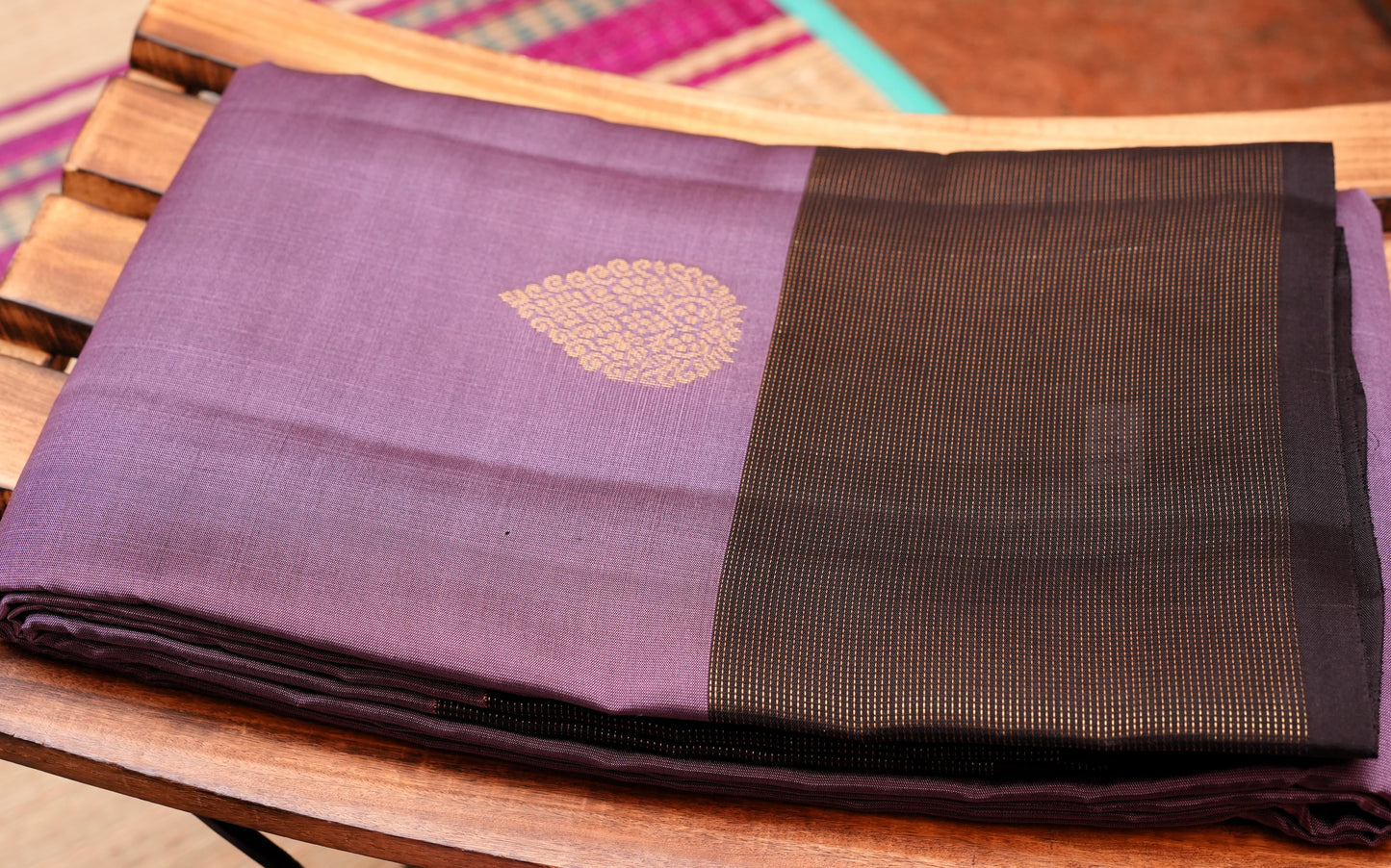 LAVENDER PURPLE KANCHIPURAM SILK SAREE