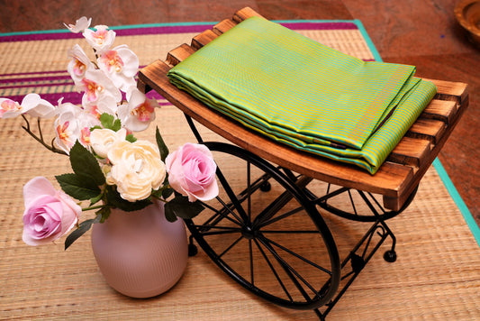 PISTA GREEN KANCHIPURAM SILK SAREE
