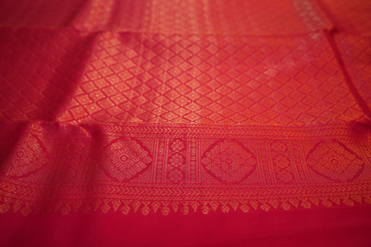 INK BLUE ZARI CHECKS KANCHIPURAM SILK SAREE