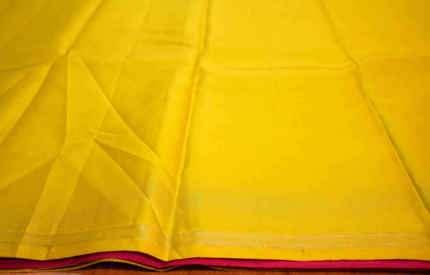 YELLOW AND PINK KANCHIPURAM SILK SAREE