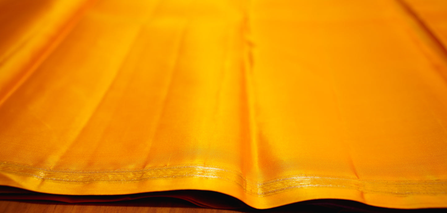 YELLOW KANCHIPURAM SILK SAREE
