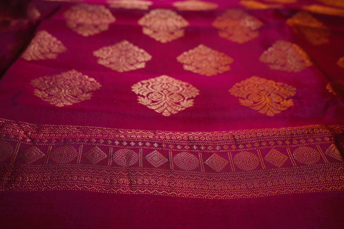 YELLOW KANCHIPURAM SILK SAREE