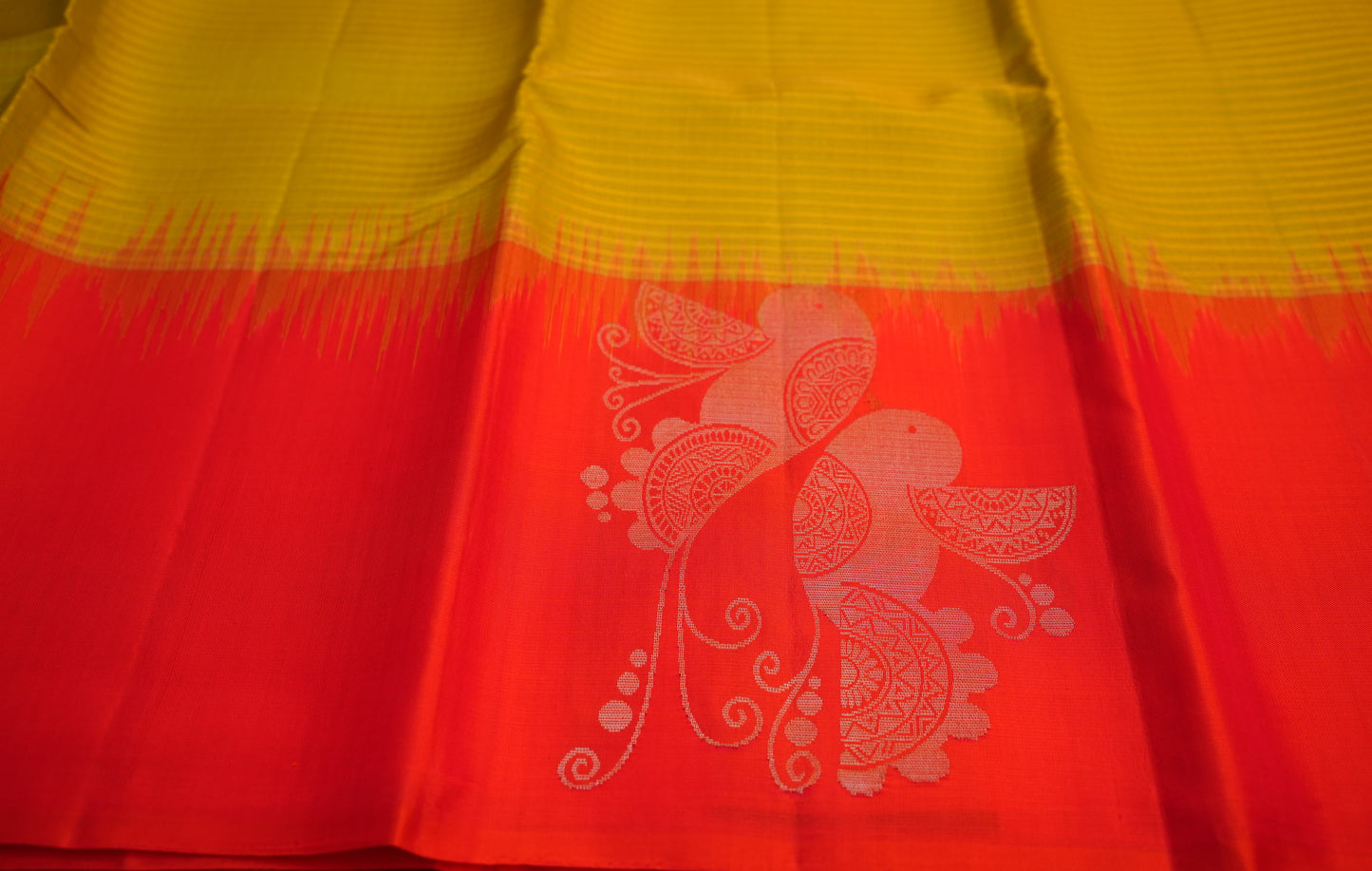 LIME GREEN CHECKS KANCHIPURAM SILK SAREE