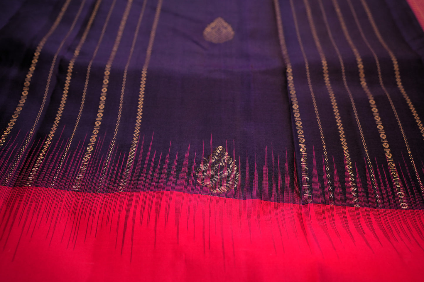 DEEP PURPLE KANCHIPURAM SILK SAREE
