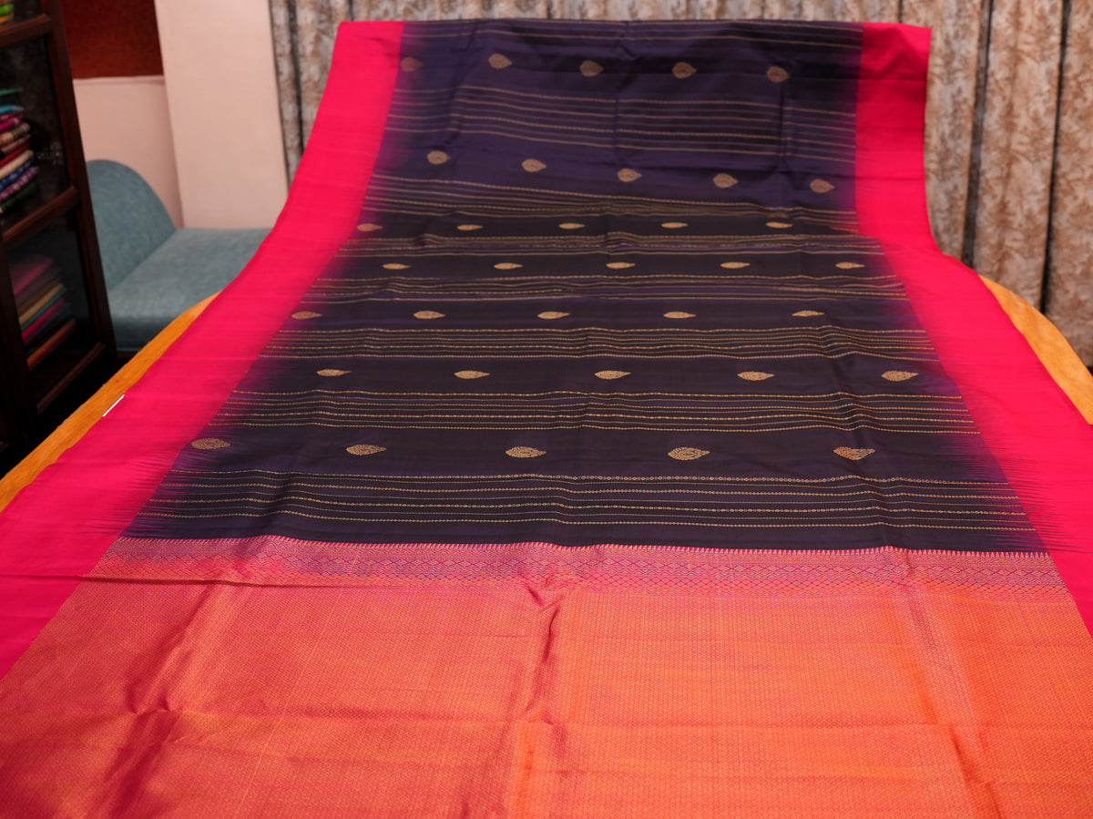 DEEP PURPLE KANCHIPURAM SILK SAREE