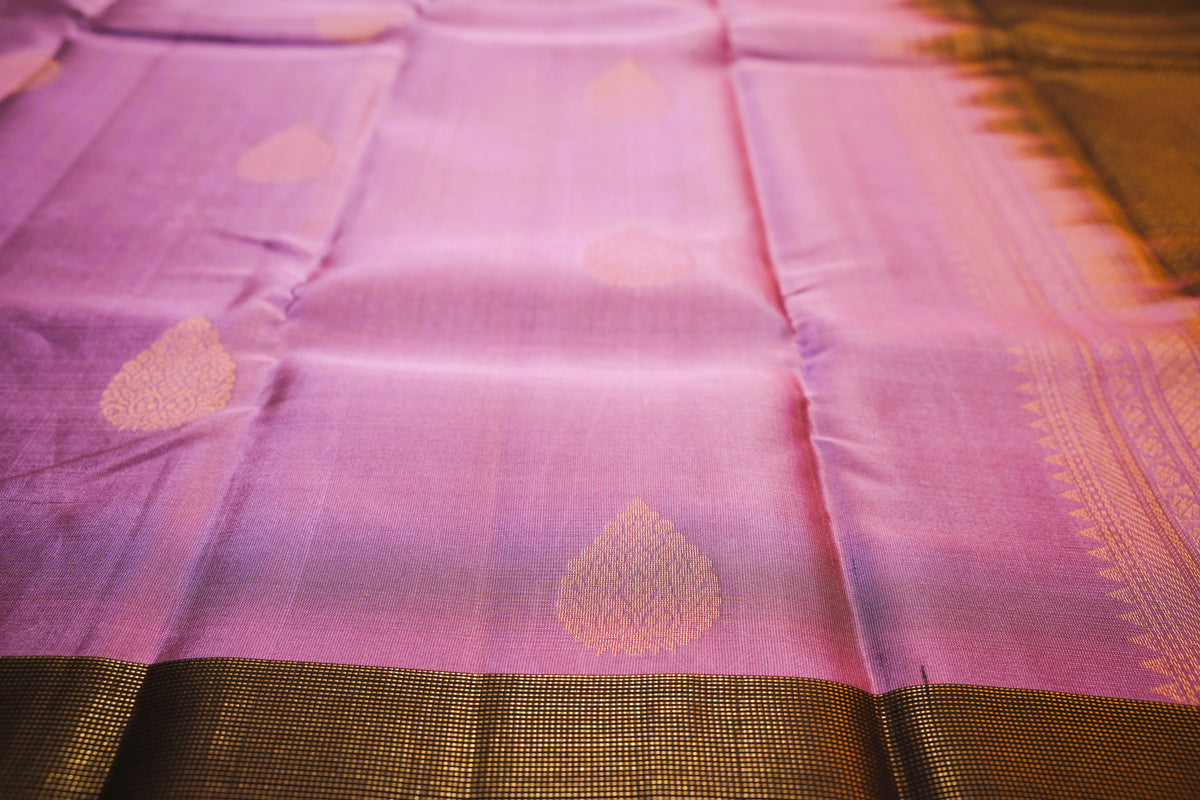 LAVENDER PURPLE KANCHIPURAM SILK SAREE