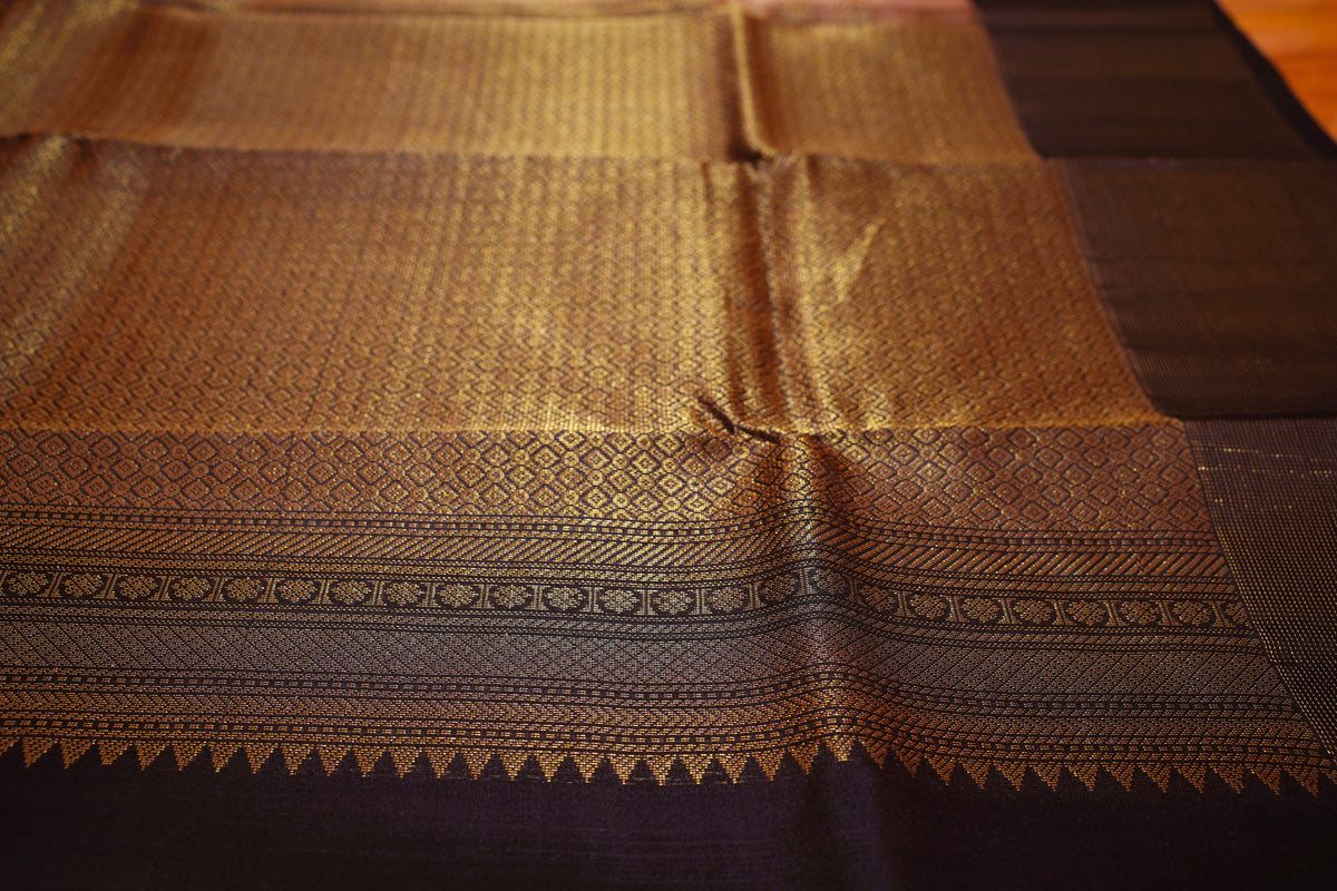 LAVENDER PURPLE KANCHIPURAM SILK SAREE