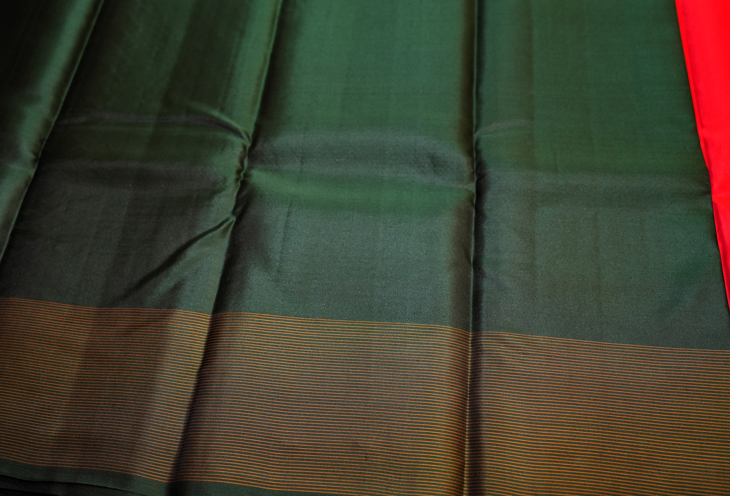 RED AND GREEN PURE KANCHIPURAM SILK SAREE
