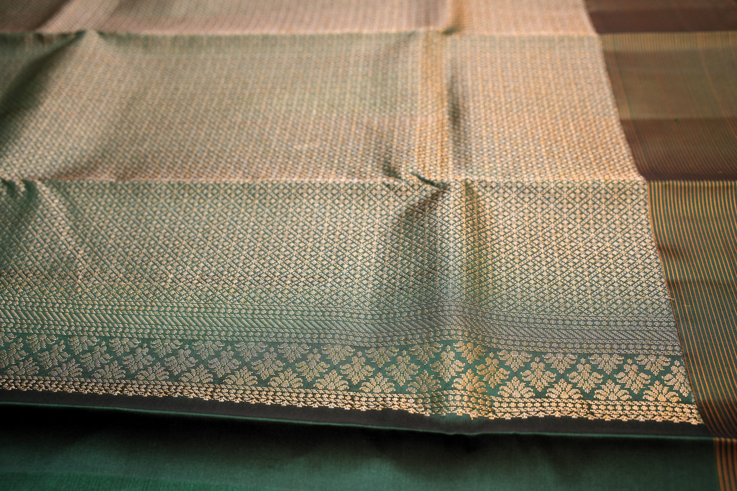 RED AND GREEN PURE KANCHIPURAM SILK SAREE