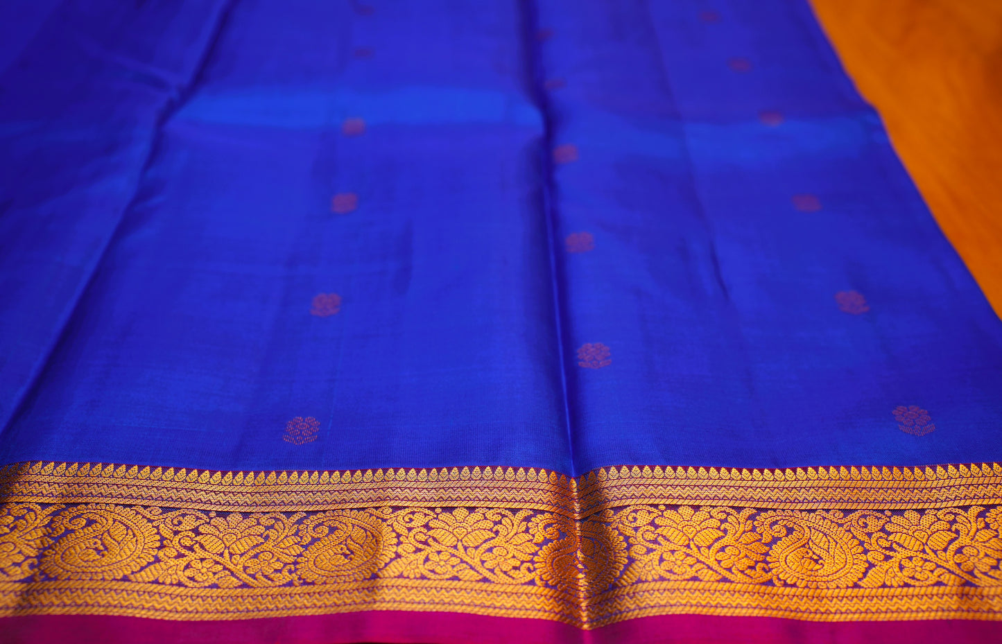 INK BLUE KANCHIPURAM SILK SAREE