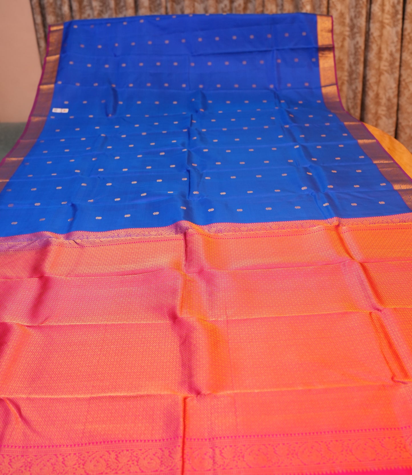 INK BLUE KANCHIPURAM SILK SAREE