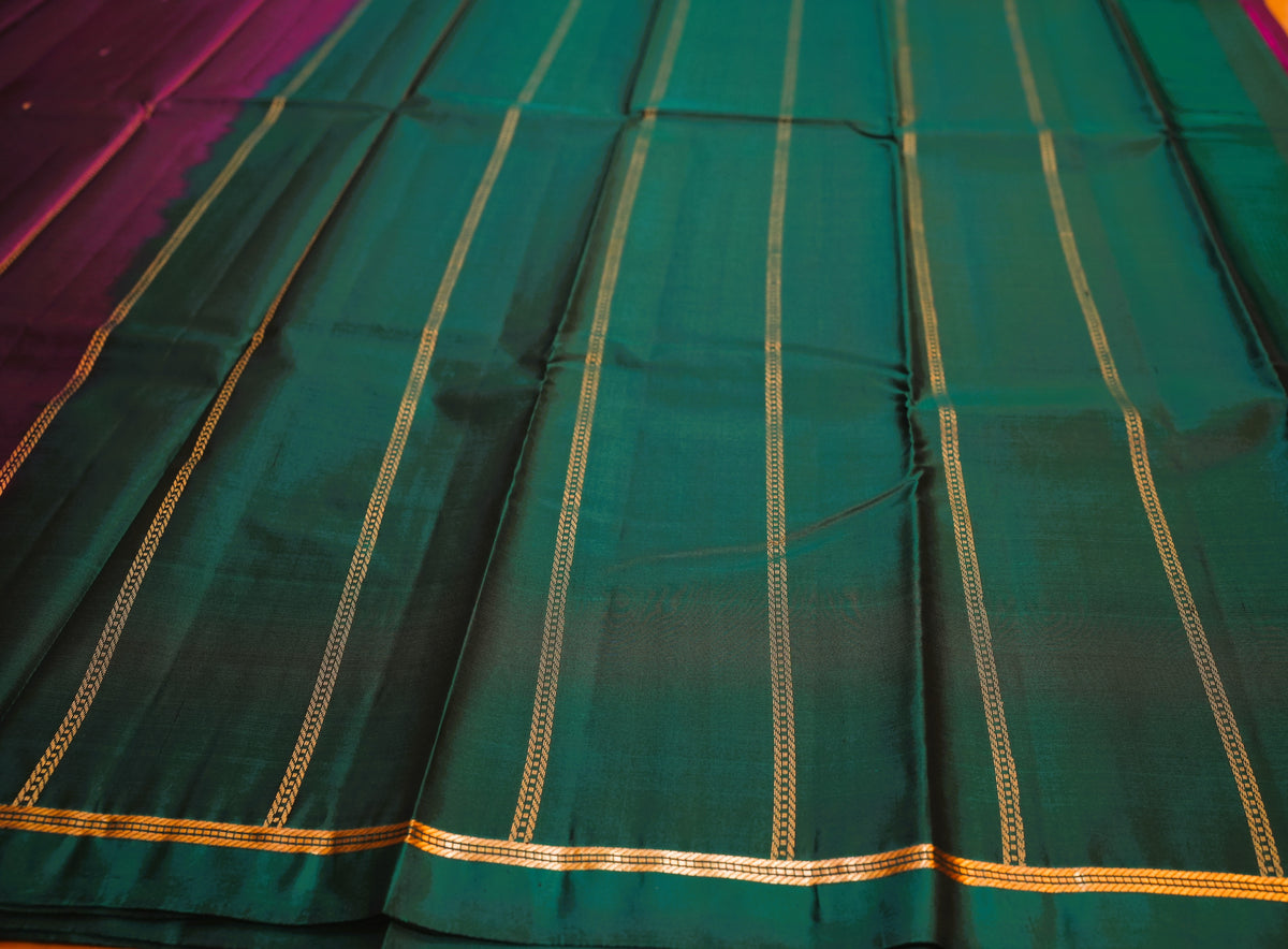 DARK PURPLE KANCHIPURAM SILK SAREE