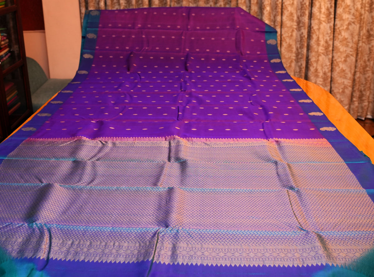 PURPLE KANCHIPURAM SILK SAREE