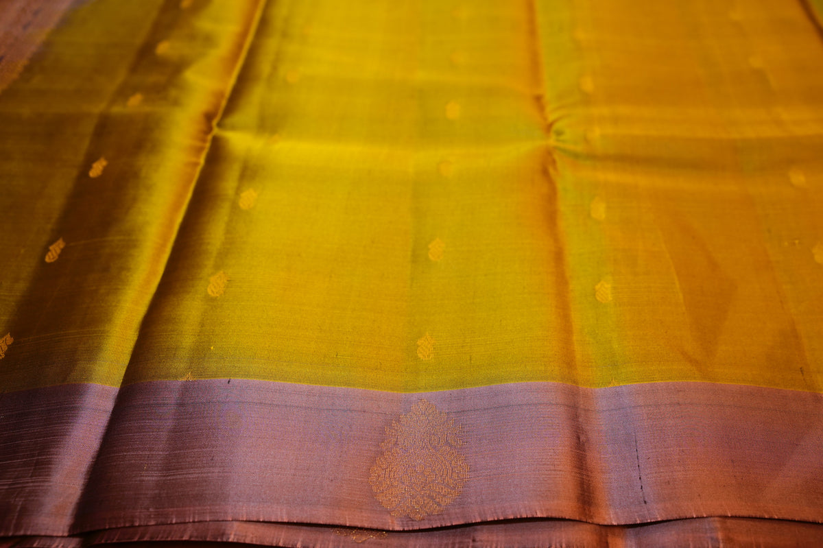 MEHENDI GREEN KANCHIPURAM SILK SAREE