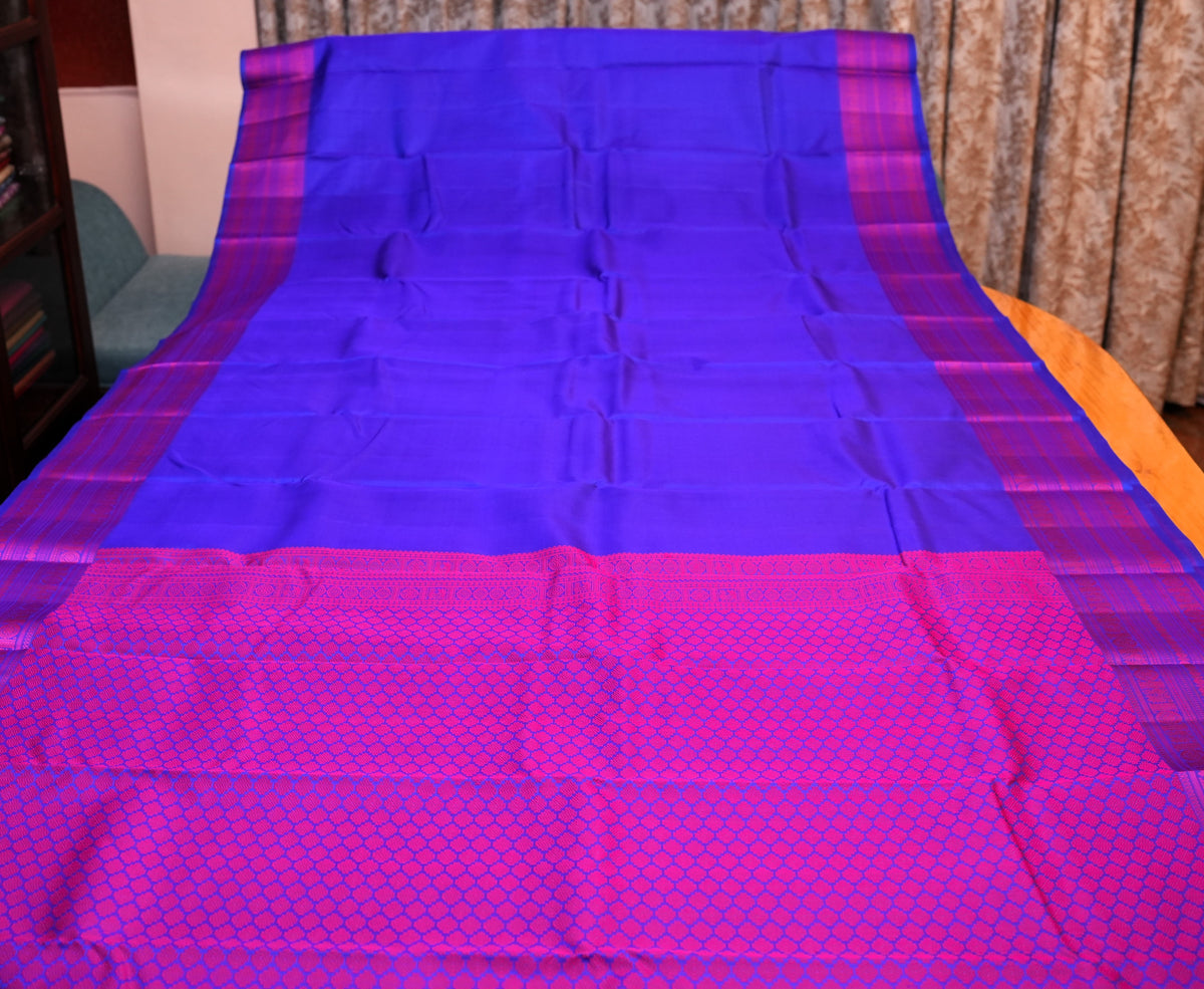 INK BLUE KANCHIPURAM SILK SAREE
