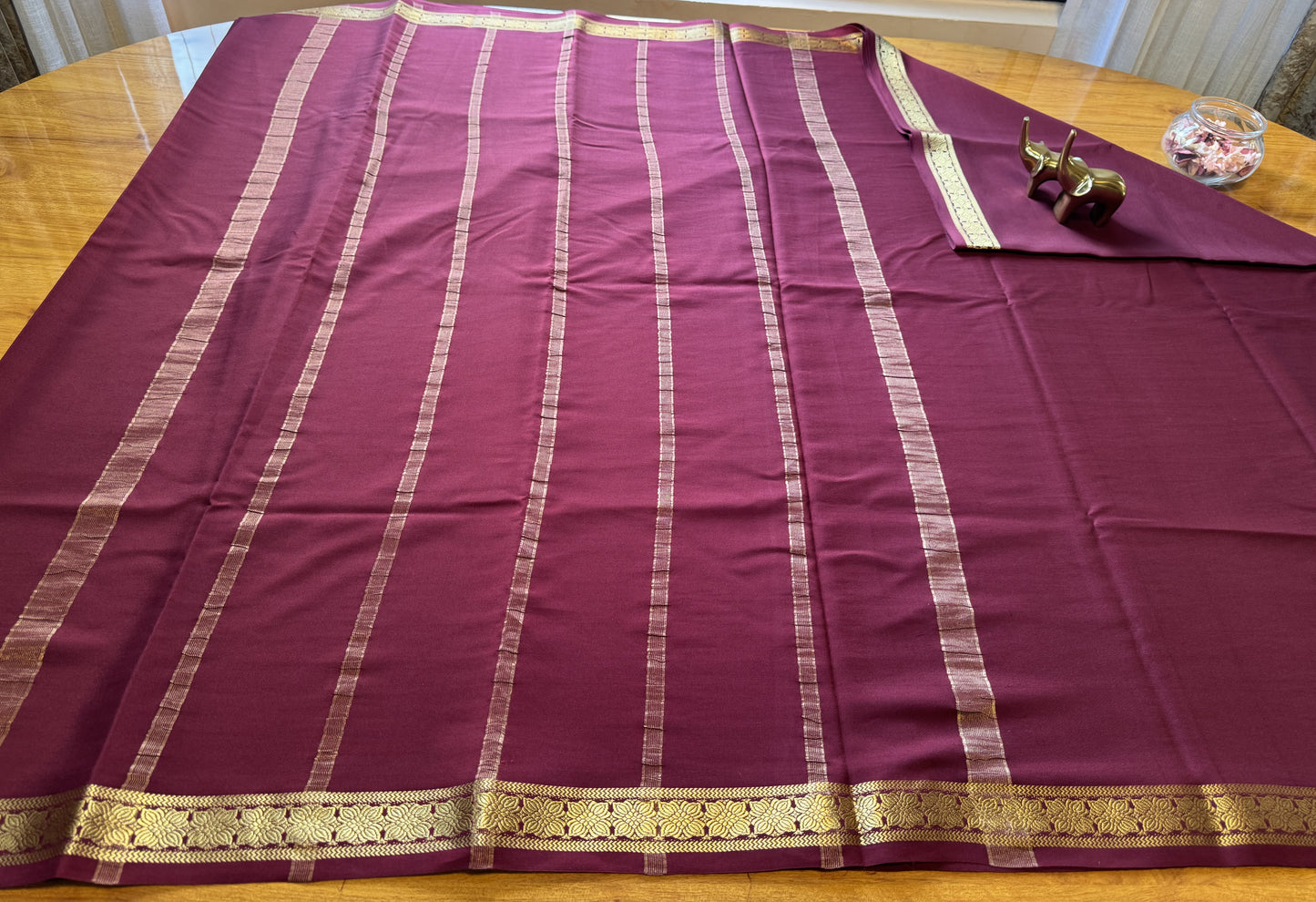 COFFEE BROWN MYSORE SILK SAREE
