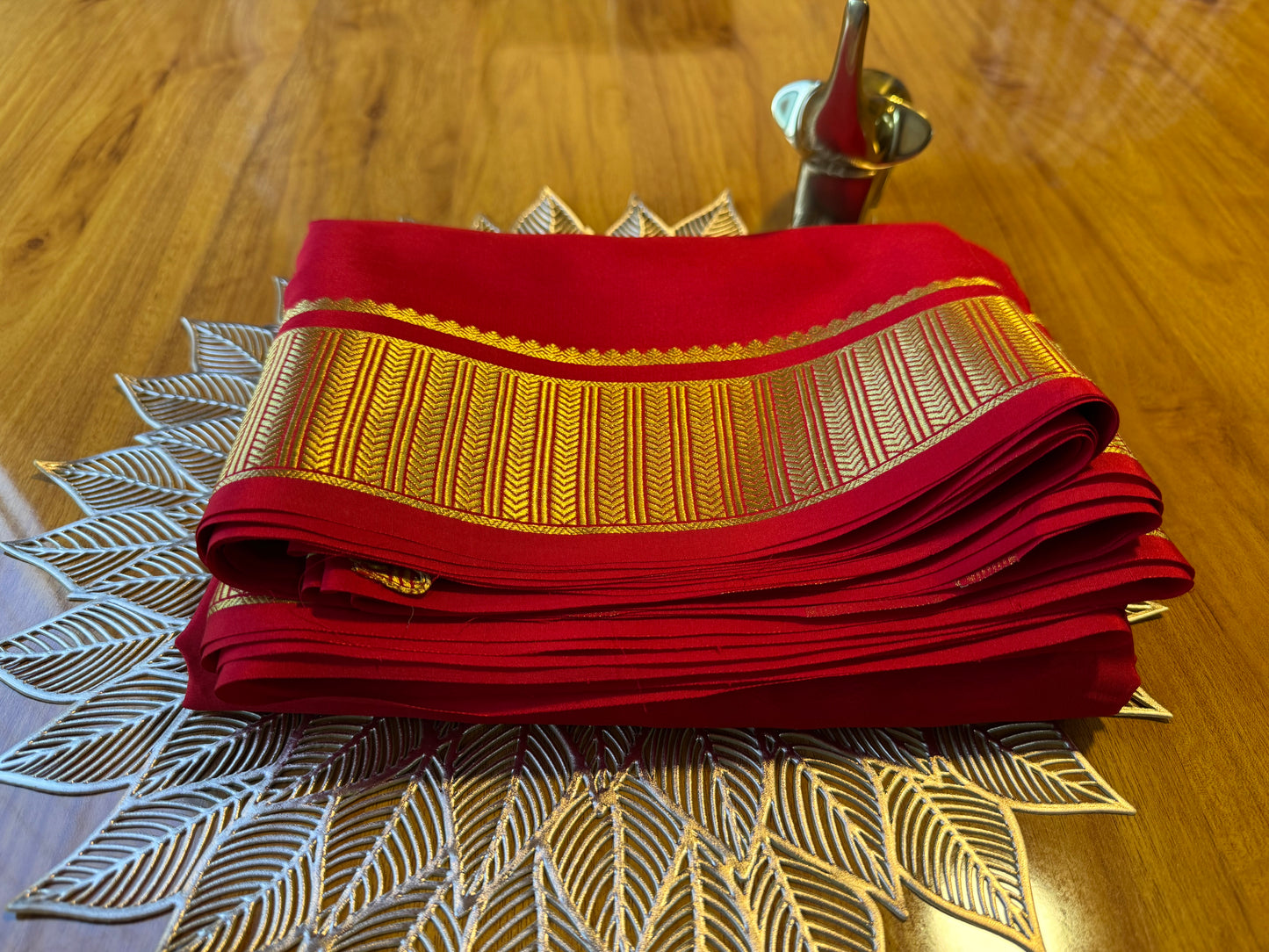 RED MYSORE SILK SAREE