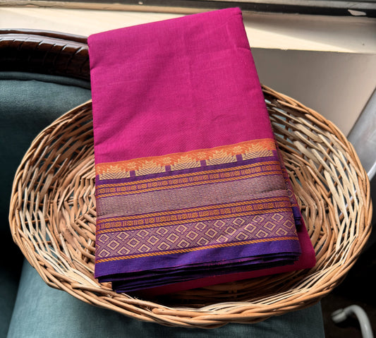 MAGENTA PINK CHETTINAD COTTON SAREE