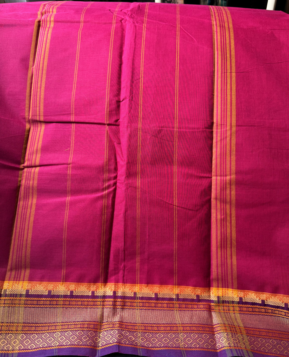 MAGENTA PINK CHETTINAD COTTON SAREE